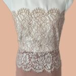 Kleid “ Comma “ Größe 34/36 in Offwhite/Camel/Spitze