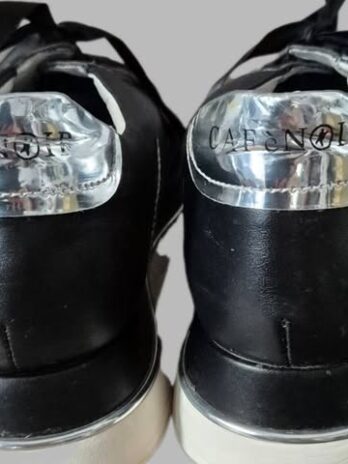 Sneakers “ Cafe Noir “ Größe 41 in Schwarz/Silber/Leder