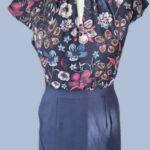 Kleid “ Comma “ Größe 34 in Dunkelblau/Floral