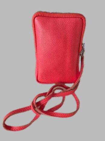 Smartphonetasche “ Made in Italy “ in Rot/Leder Breite ca 13cm Höhe ca 19cm