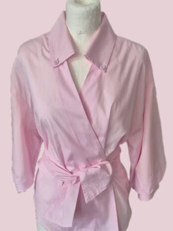 Wickelbluse “ Rich & Royal “ Größe 40 in Rosa 100% Baumwolle