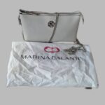 Tasche “ Marina Galanti “ in Cloud Dancer/Leder Breite ca 25cm Höhe ca 16cm