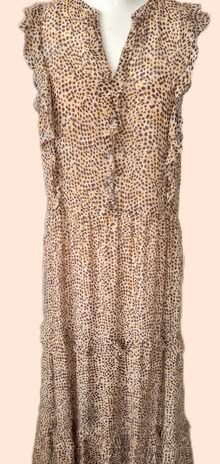 Kleid “ Marccain “ Größe 36 (N2) in Braun/Beige/Gelb gemustert 100% Viscose