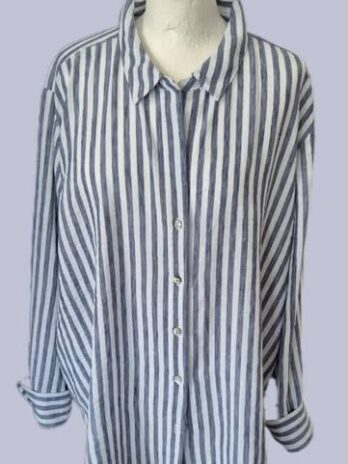 Bluse “ Lucky & Coco “ Größe 42 in Blau/Weiß gestreift