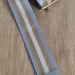 Taschengurt “ Made in Italy “ in Hellblau/Weiß/Gold