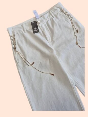 Jeans “ Babylon Eureka “ Größe 40 in Offwhite NEU! weites Bein 100% Baumwolle ( Neupreis 329,–)