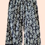 Hose “ Cecil “ Größe 42/44 in Schwarz/Offwhite gemustert elastischer Bund weites Bein 84% Viscose