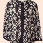 Bluse “ Cecil “ Größe 44 in Schwarz/Offwhite gemustert 84% Viscose