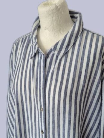Bluse “ Lucky & Coco “ Größe 42 in Blau/Weiß gestreift