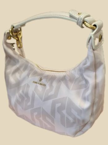Tasche “ Regina Schrecker “ in Beige/Textil gemustert Breite ca 26cm Höhe ca 15cm