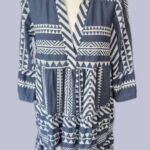 Kleid “ Vero Moda “ Größe M in Graublau/Weiß gemustert 100% Baumwolle