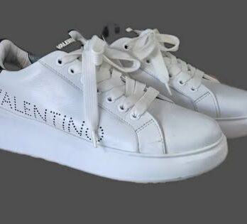 Sneakers “ Valentino “ Größe 38 in Weiß/Schwarz/Leder
