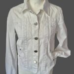 Jeansjacke “ Tom Tailor “ Größe 36 in Weiß 100% Baumwolle