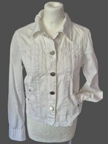 Jeansjacke “ Tom Tailor “ Größe 36 in Weiß 100% Baumwolle