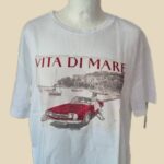 Shirt “ Monari “ Größe 38 in Weiß/Print 50% Baumwolle 50% Modal