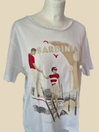 Shirt “ Monari “ Größe 38 in Weiß/Print 50% Baumwolle 50% Modal
