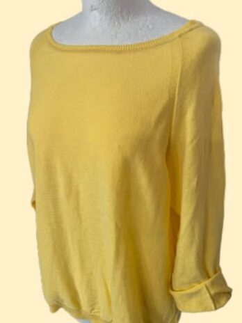 Pulli “ Lerros “ Größe 40 in Gelb Leinen/Baumwolle
