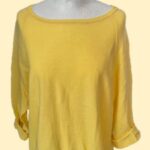 Pulli “ Lerros “ Größe 40 in Gelb Leinen/Baumwolle