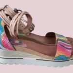 Sandalen “ Made in Italy “ Größe 39 in Bunt gemustert/Leder