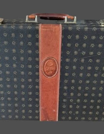 Aktenkoffer “ Kenzia “ in Schwarz/Camel/Leder Breite ca 46cm Höhe ca 33cm