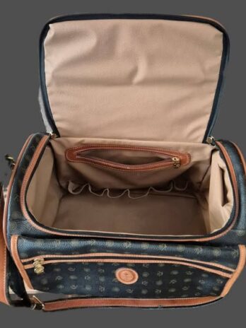 Beauty-Case “ Kenzia “ in Schwarz/Camel/Leder Breite ca 35cm Höhe ca 24cm
