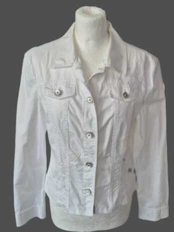 Jeansjacke “ Gerry Weber “ Größe 38 in Weiß Baumwolle