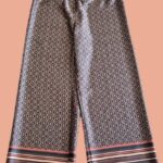 Hose “ Made in Italy “ Größe 40/42 in Schwarz/Camel/Terracotta elastischer Bund weites Bein