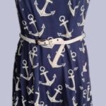 Kleid “ Lady Vintage “ Größe 38 in Dunkelblau/Weiß gemustert 97% Baumwolle