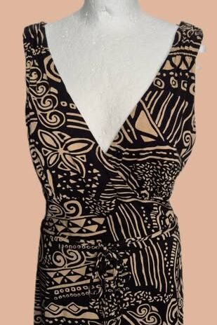 Kleid “ Betty Barclay “ Größe 36 in Camel/Schwarz gemustert 98% Viscose