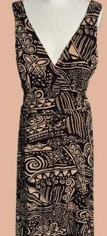 Kleid “ Betty Barclay “ Größe 36 in Camel/Schwarz gemustert 98% Viscose