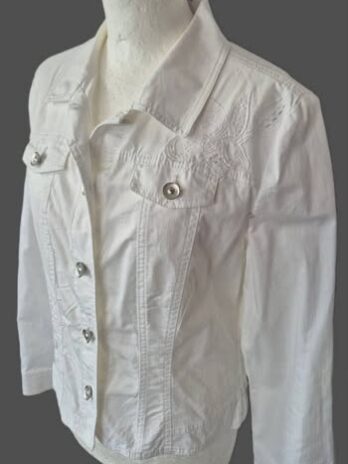 Jeansjacke “ Gerry Weber “ Größe 38 in Weiß Baumwolle