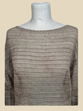 Pulli “ Hallhuber “ Größe 38 in Schlamm/Gold/Lurex