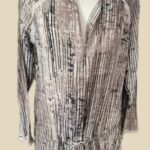 Kleid “ S. Oliver Premium “ Größe 38 in Beige/Schlamm/Schwarz gemustert 100% Seide