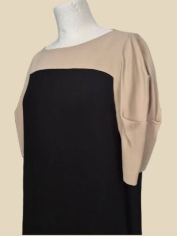Kleid “ Jaeger London “ Größe 38/40 in Schwarz/Beige 100% Seide