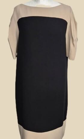Kleid “ Jaeger London “ Größe 38/40 in Schwarz/Beige 100% Seide