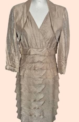 Kleid & Bolero “ Mariposa “ Größe 38 in Beige