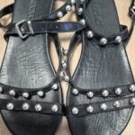 Sandalen “ Inuovo “ Größe 38 in Schwarz/Silber/Leder