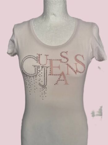 Shirt “ Guess “ Größe 36 in Beige/Rosa/Print Viscose