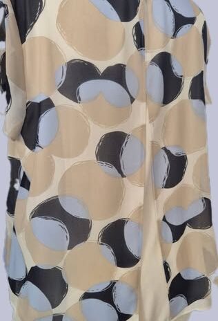 Bluse “ S. Oliver Black Label “ Größe 40 in Dunkelblau/Hellblau/Beige gemustert