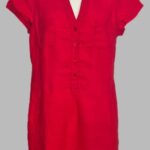 Kleid “ Heine “ Größe 42 in Rot 100% Leinen