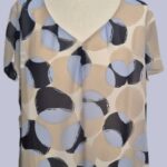 Bluse “ S. Oliver Black Label “ Größe 40 in Dunkelblau/Hellblau/Beige gemustert