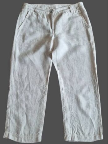 Hose “ MAC “ Größe 36 in Beige 7/8 Länge 100% Leinen