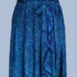 Maxikleid “ Boohoo Fashion “ Größe 38 in Royalblau/Türkis gemustert 80% Seide