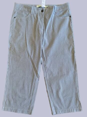 Hose “ Marie-Valois Paris “ Größe 38 in Hellblau/Weiß/Hellgrau kariert 7/8 Länge Baumwolle