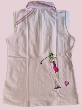Poloshirt “ Girls Golf “ Größe 36 in Rosa/Pink 46% Baumwolle