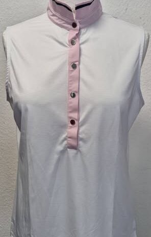 Poloshirt “ Marie-Valois Paris “ Größe 38 in Weiß/Rosa/Schwarz