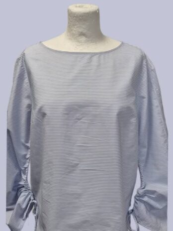 Bluse “ OUI “ Größe 36 in Hellblau/Weiß gestreift 100% Baumwolle