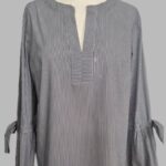 Bluse “ S. Oliver Black Label “ Größe 38 in Dunkelblau/Weiß gestreift Baumwolle