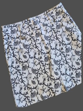 Hosenrock “ Daily Sports “ Größe 36 in Weiß/Schwarz gemustert elastischer Bund 77% Viscose