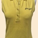 Poloshirt “ Girls Golf “ Größe 38 in Zitronengelb/Bestickt 95% Baumwolle